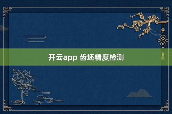 开云app 齿坯精度检测