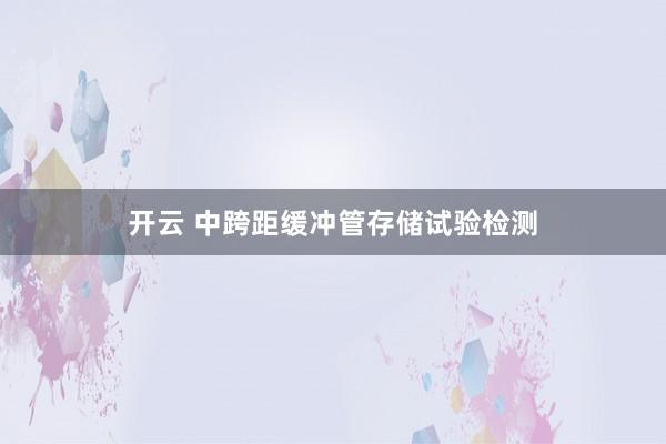开云 中跨距缓冲管存储试验检测