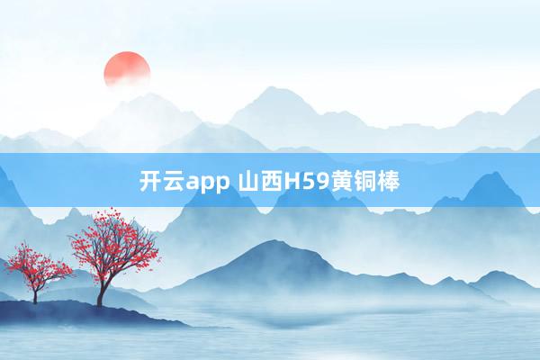 开云app 山西H59黄铜棒