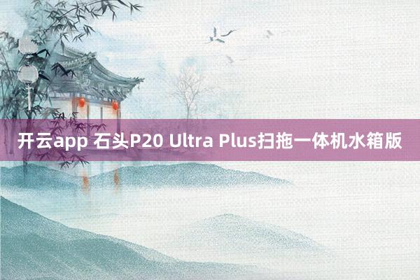 开云app 石头P20 Ultra Plus扫拖一体机水箱版